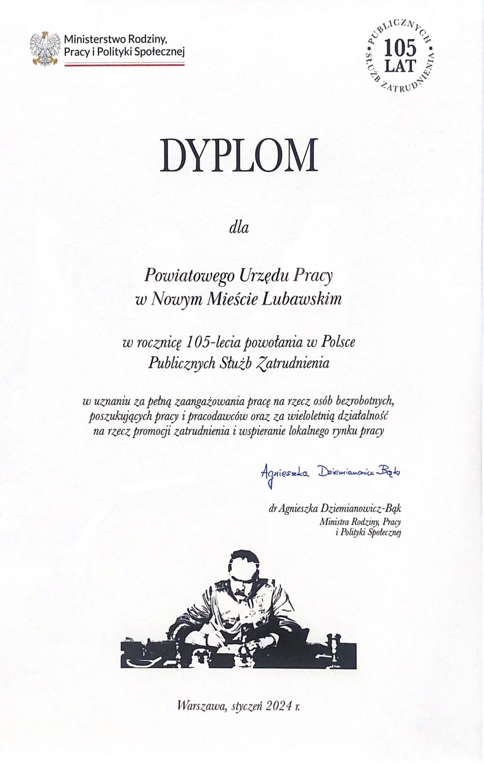 DYPLOM - 105 lecie