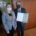 Wyróżnienie Dyplomem Marszałka Województwa Warmińsko – Mazurskiego dla pracownika Powiatowego Urzędu Pracy w Nowym Mieście Lubawskim