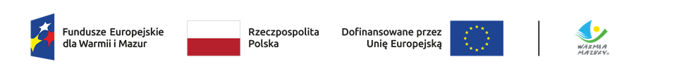 logo: FUNDUSZU EUROPEJSKIEGO DLA WARMII I MAZUR 2021-2027