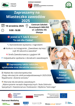 Zdjęcie artykułu Zapraszamy na Miasteczko zawodów 2025